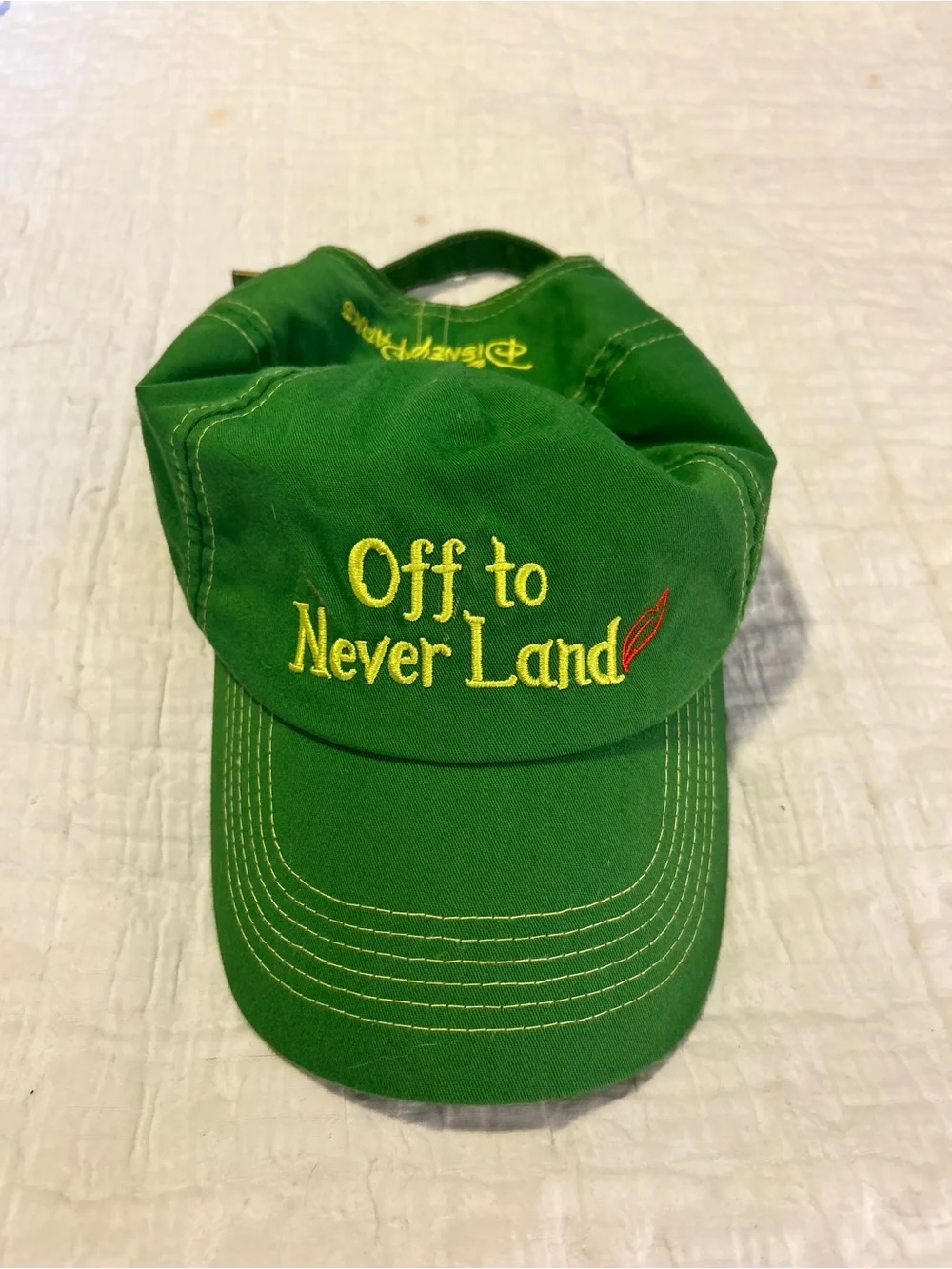 Disney Parks Peter Pan “Off to Never Land” Adjustable Baseball Cap Hat | NWT
